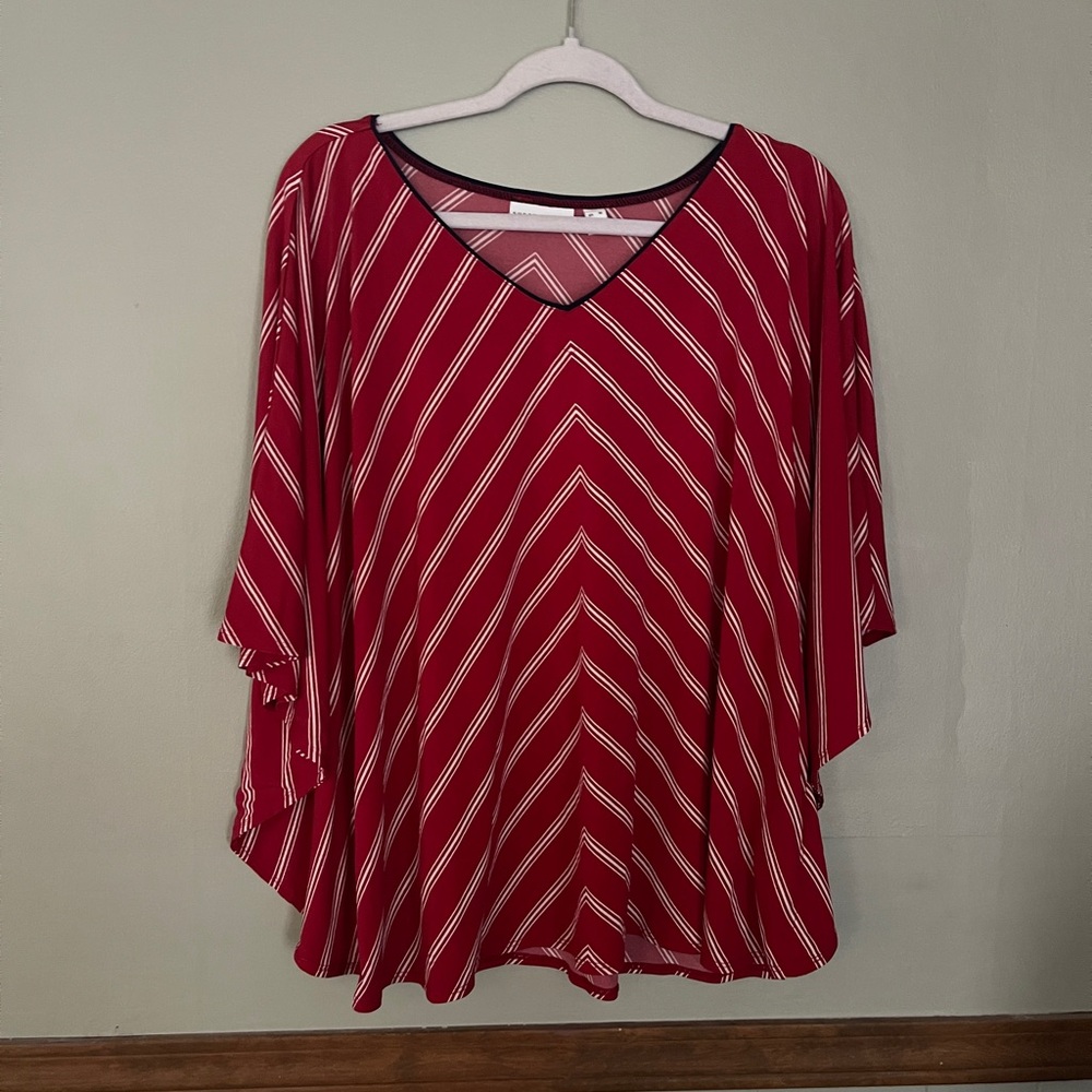 Striped Red Women's Top